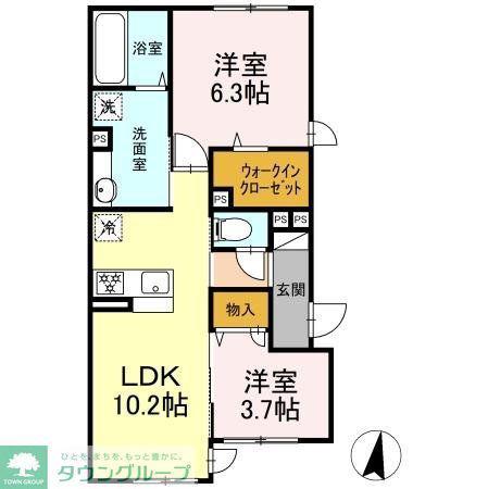 東京メトロ日比谷線 南千住駅 徒歩6分 3階建 築1年(2LDK/1階)の間取り写真