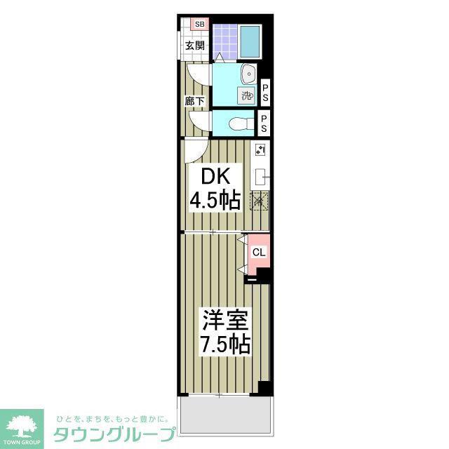 サンマルコ北綾瀬(1K/2階)の間取り写真