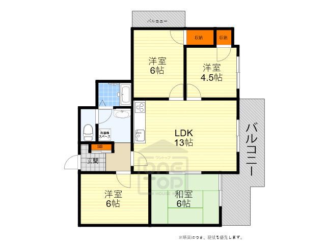 アビタグランデ(4LDK/1階)の間取り写真