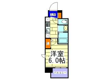 エステムコート大阪シティサイト(1K/4階)の間取り写真