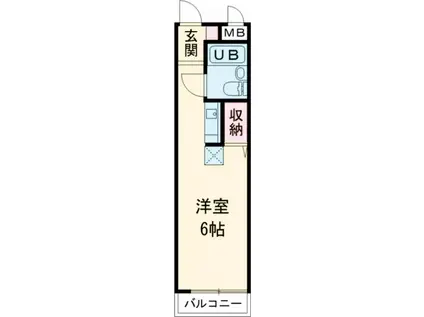 ＪＲ桜井線 京終駅 徒歩12分 3階建 築35年(ワンルーム/2階)の間取り写真