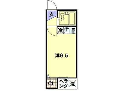 エステートコスモ石神(ワンルーム/3階)の間取り写真