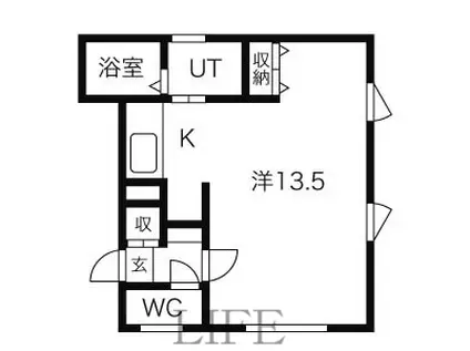 メゾントーホーII(ワンルーム/2階)の間取り写真