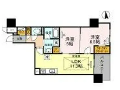 IBC RESIDENCE ウエスト(2LDK/3階)の間取り写真