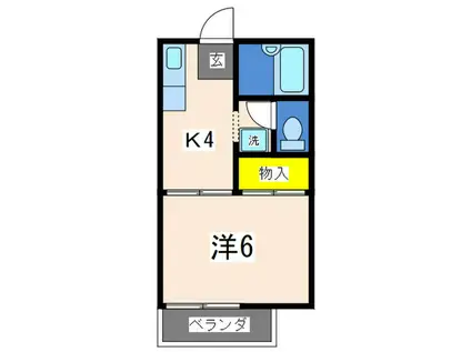 第三カネヨシハイツ(1K/1階)の間取り写真