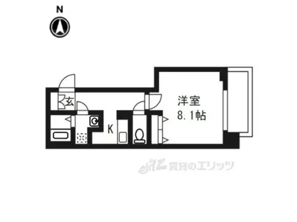 MV.IMP京都九条(1K/4階)の間取り写真