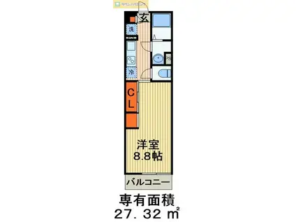 リブリ・メゾン・雅(1K/3階)の間取り写真