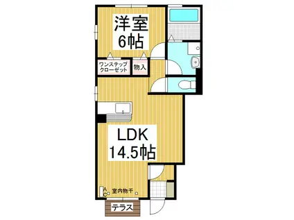 セジュール杏(1LDK/1階)の間取り写真