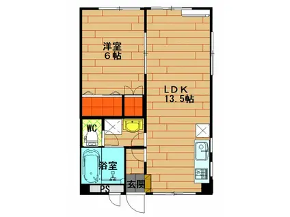 柳沢マンション(1LDK/1階)の間取り写真