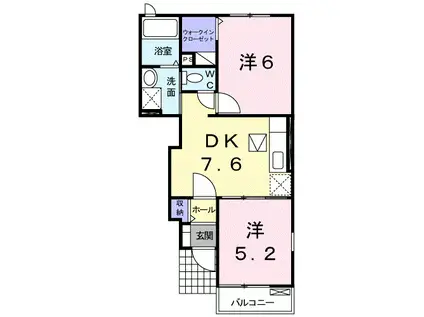 サニ-ハウス A(2DK/1階)の間取り写真