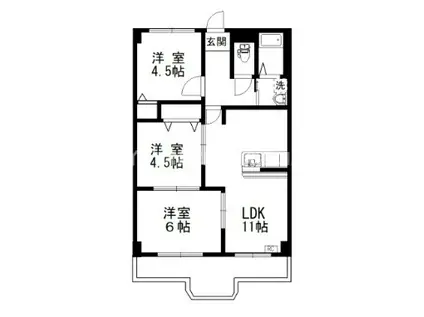 ロイヤルセンチュリーマンション(3LDK/1階)の間取り写真