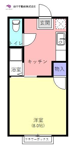 エステート宮田(2DK/2階)の間取り写真