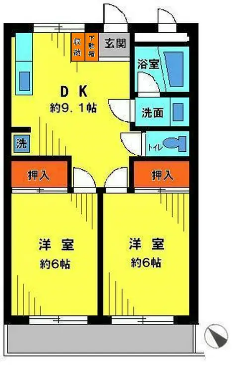 ストークハイツⅡ 2階階 間取り