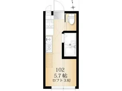 AZEST-RENT羽田IX(ワンルーム/1階)の間取り写真