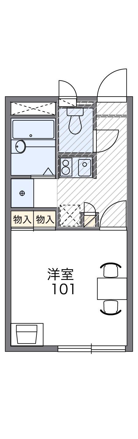 レオパレスル シエル(1K/2階)の間取り写真