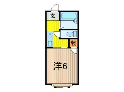 ユキハイツ(1K/1階)の間取り写真