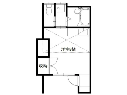 リバティ.S(ワンルーム/2階)の間取り写真