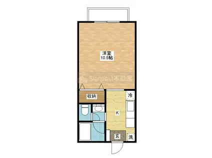 コンフォートTANAKA(1K/1階)の間取り写真