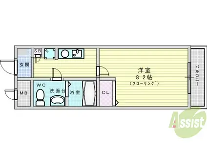 アーデン新大阪(1K/10階)の間取り写真