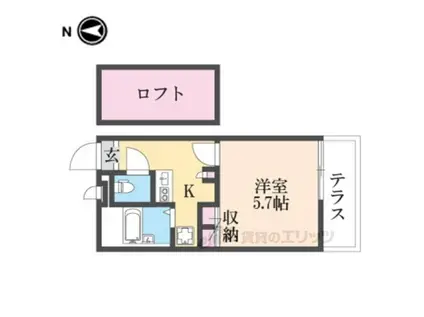 レオパレスエルザ1(1K/1階)の間取り写真