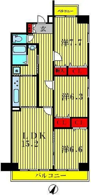 OKI-V 4階階 間取り