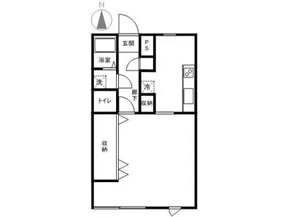 ルナハイツ PART3(1K/2階)の間取り写真