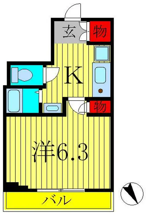 ヴランドール柏中央 2階階 間取り