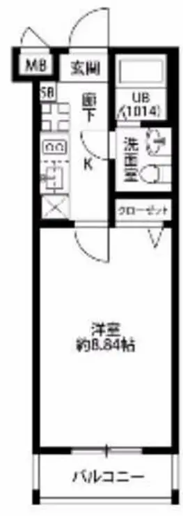 プレール・ドゥーク東中野 1階階 間取り