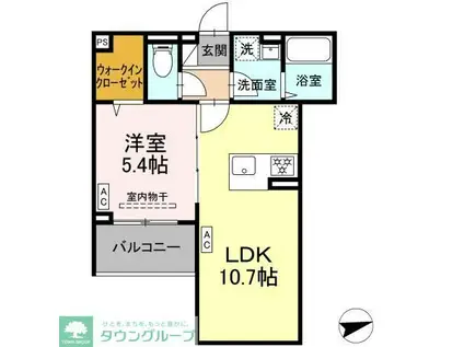 セレスティア祖師谷(1LDK/3階)の間取り写真