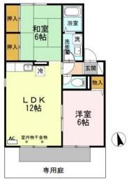 メイプルハイツ(2LDK/2階)の間取り写真