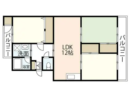 K・B・M井口台(3LDK/3階)の間取り写真
