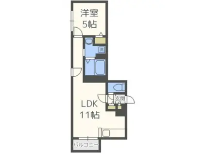 グラン・バディスひばりヶ丘(1LDK/4階)の間取り写真