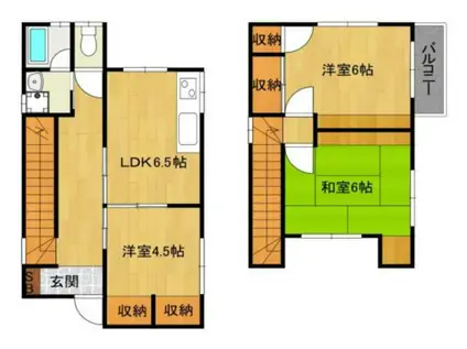 西島戸建II(3LDK/1階)の間取り写真
