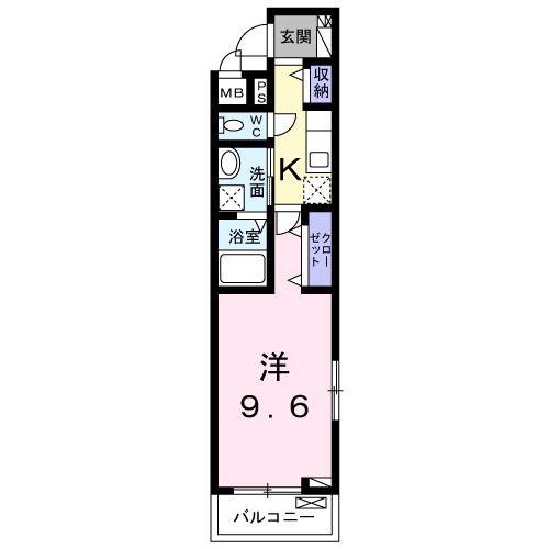 プレッソ 東加古川 II(1K/3階)の間取り写真