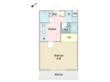 ヴィラ・アスコット(1K/2階)の間取り写真