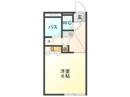 LA・MER・II(1K/2階)の間取り写真