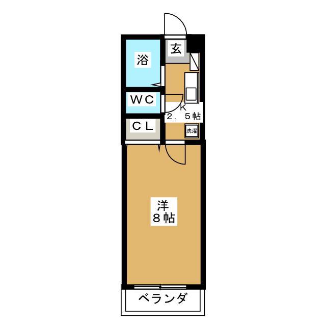 KF.BLD(1K/2階)の間取り写真