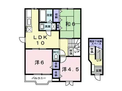 JOLICOURA(3LDK/2階)の間取り写真
