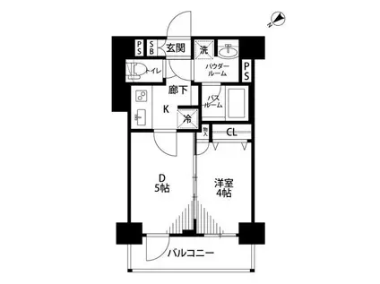 日神デュオステージ板橋(2K/6階)の間取り写真