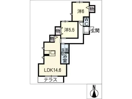 GLANZ(2LDK/1階)の間取り写真