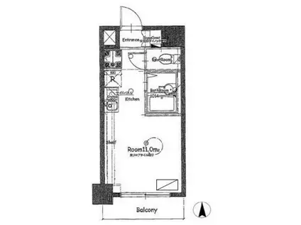 カスタリア船橋(1K/7階)の間取り写真
