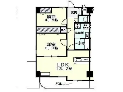 ヴェルビュー川平(2LDK/3階)の間取り写真