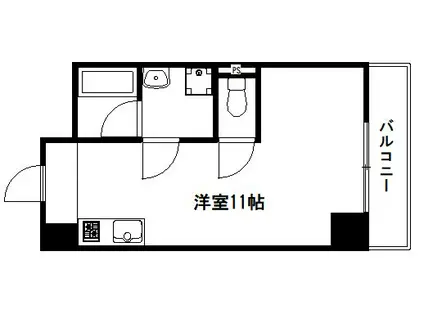 HEIGHTS KYOGOSYO(1K/4階)の間取り写真