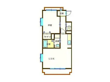 ヴィラ ルーチェ(1LDK/3階)の間取り写真