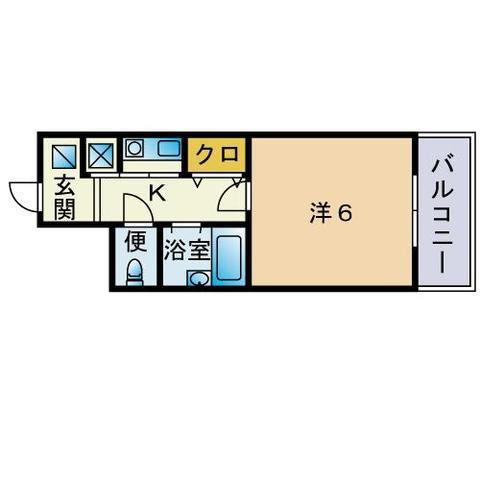 ピュアドーム大濠アクレーム(1K/4階)の間取り写真