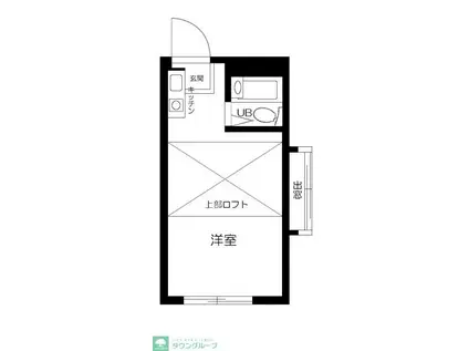 メトリブ三軒茶屋(ワンルーム/3階)の間取り写真