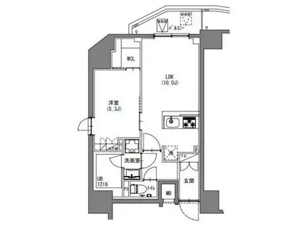 S-RESIDENCE新宿御苑 S-RESIDENCE新宿御苑(1LDK/3階)の間取り写真