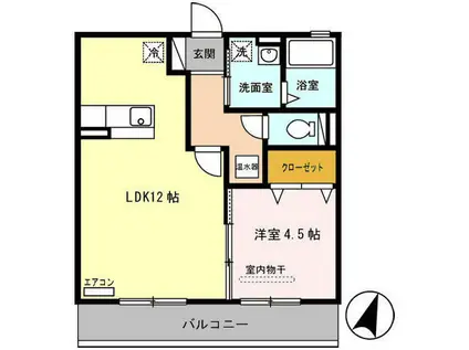 メゾン・ルーチェ(1LDK/2階)の間取り写真