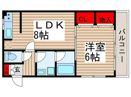 ワコーレ千住マンションA棟(1LDK/1階)の間取り写真