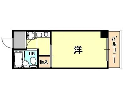 山手ダイヤハイツB(1K/5階)の間取り写真